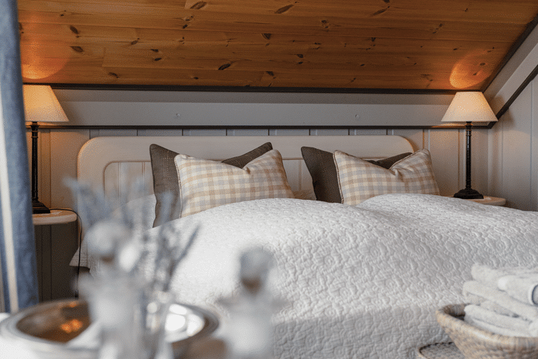 Historic room with wooden walls and views at Korsholmen